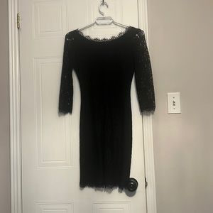 Babaton Aritzia Black Lace Dress
